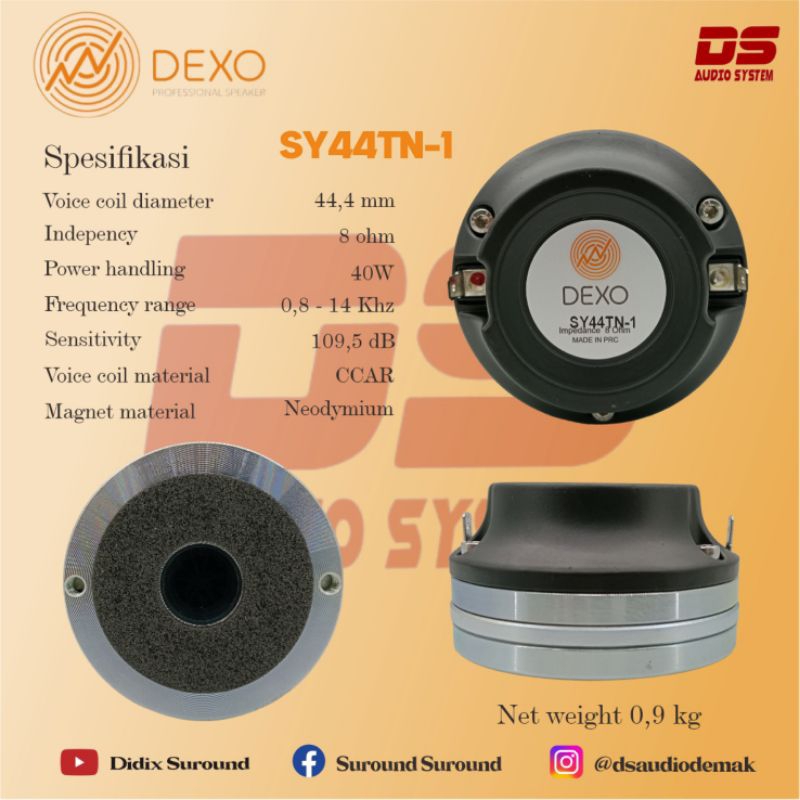 DRIVER TWEETER TWITER TWITEER DEXO SY44-TN 1