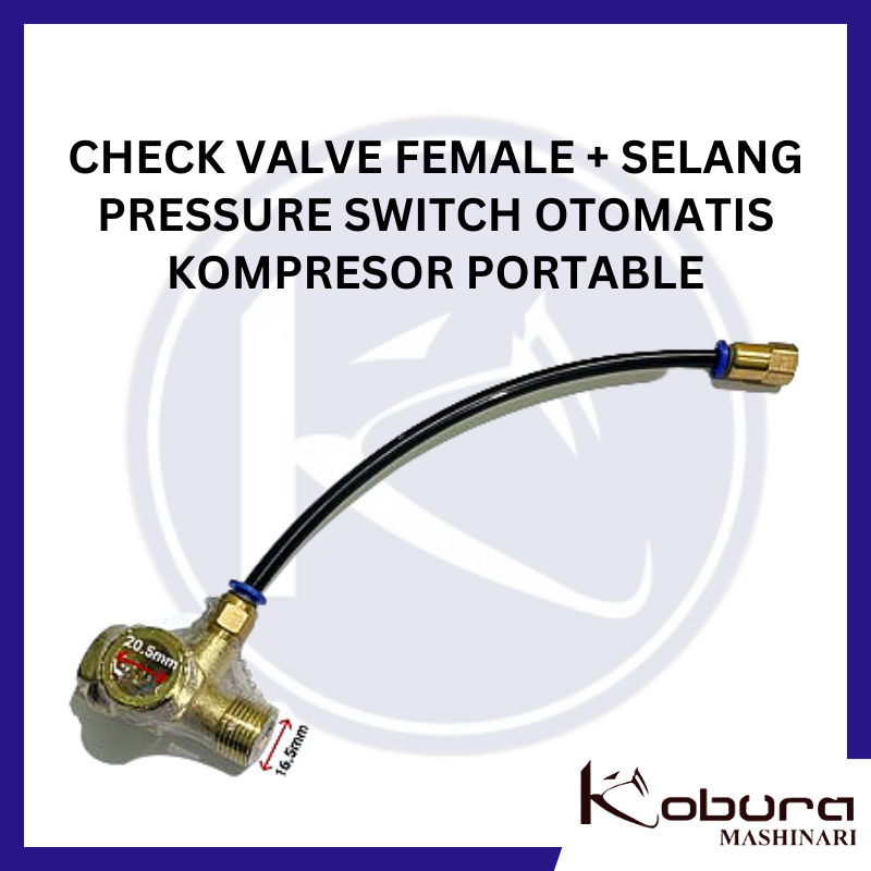 Check Valve Female Selang Pressure Switch Otomatis Kompresor Portable