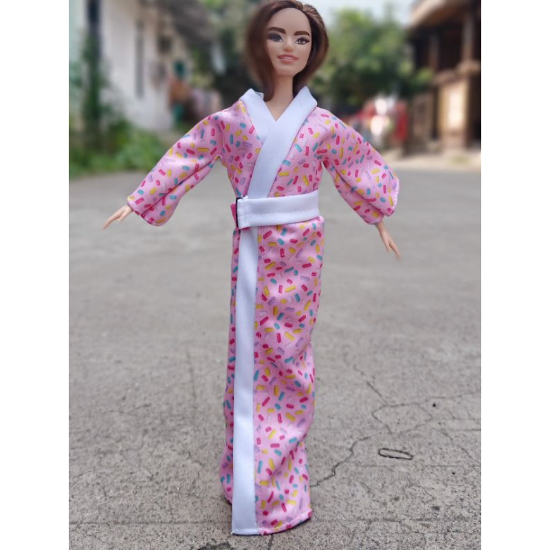 Baju boneka kimono / handuk berbi handmade