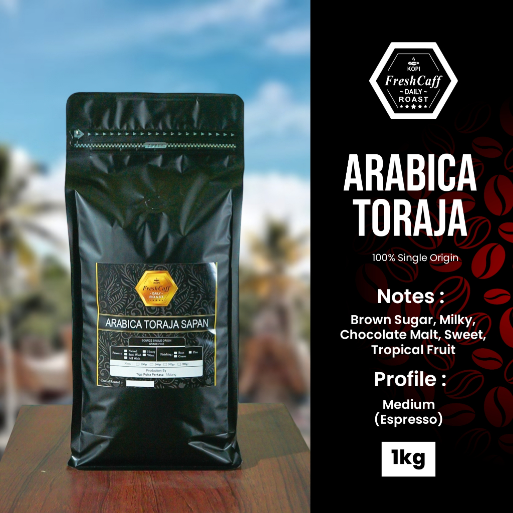 

Kopi Arabica Toraja 1 kg Tanpa Camputan