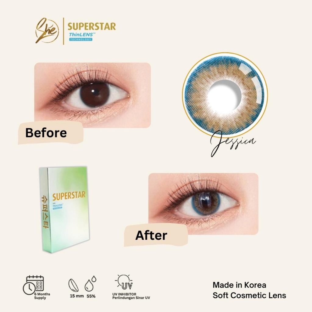 Superstar Jessica softlens warna bulanan