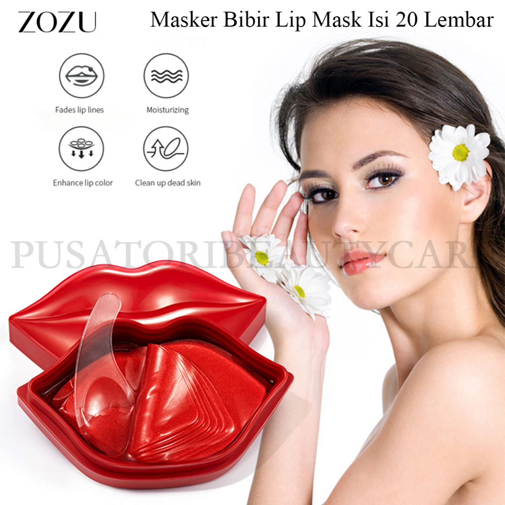 ZOZU Masker Bibir Lip Mask Isi 20 Lembar