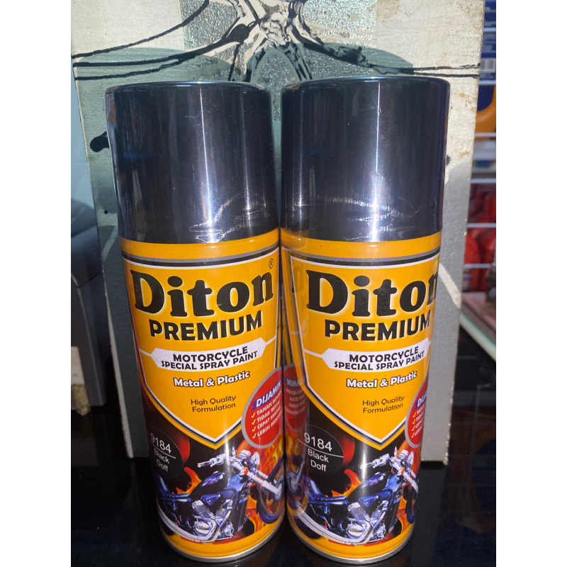 CAT DITON PREMIUM BLACK DOFF (9184)//CAT SEMPROT HITAM DOFF