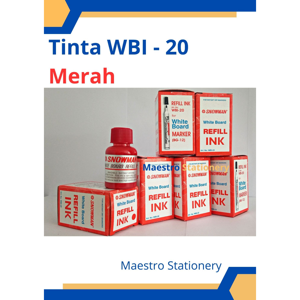 

Tinta Refill Snowman WBI - 20 / Tinta Whiteboard Marker