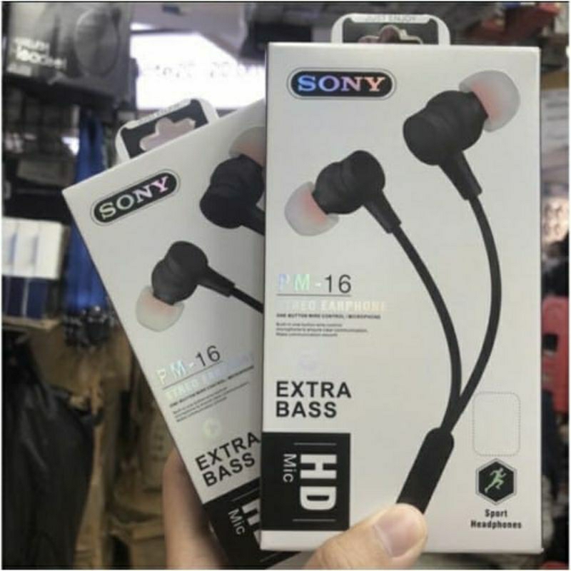 Headset PM-16 Earphone stereo music and bass