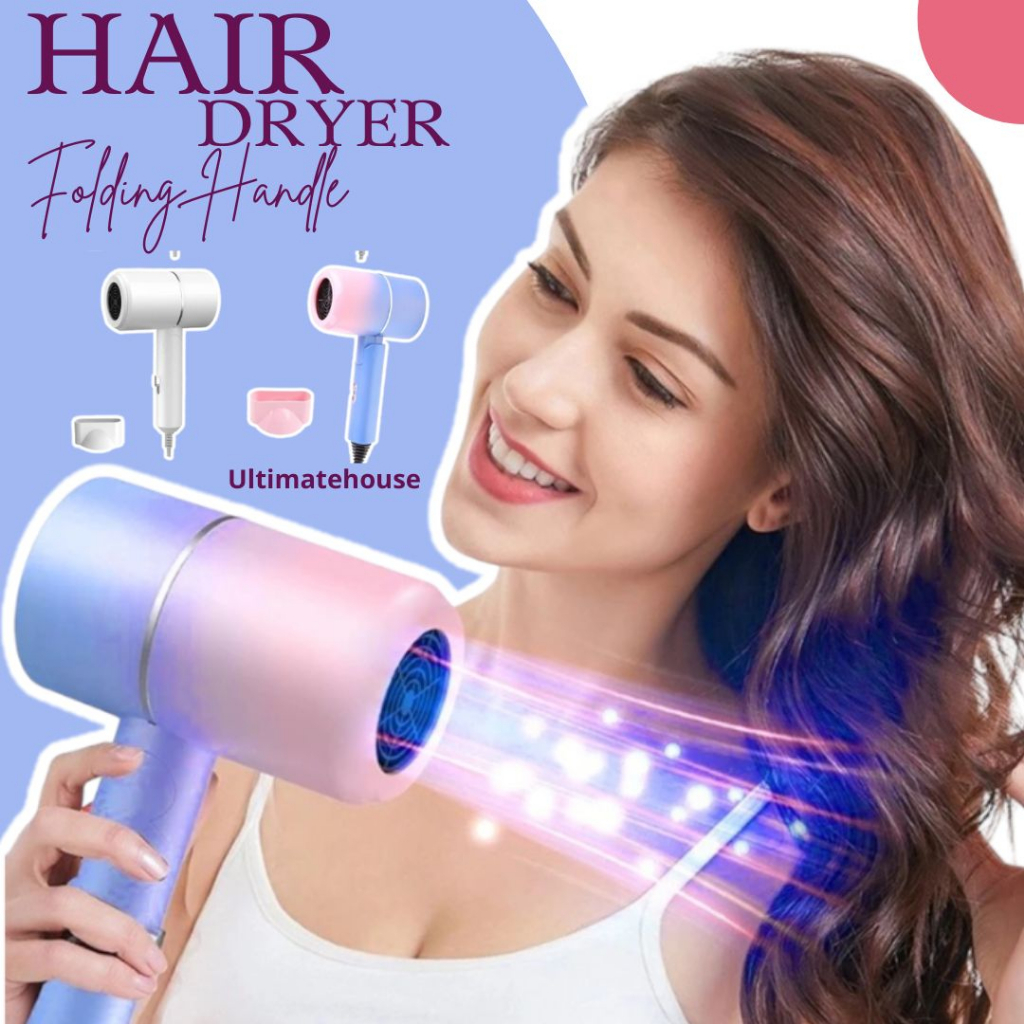 Alat Pengering Rambut Hair Dryer Air Protection Quick Lipat Portable