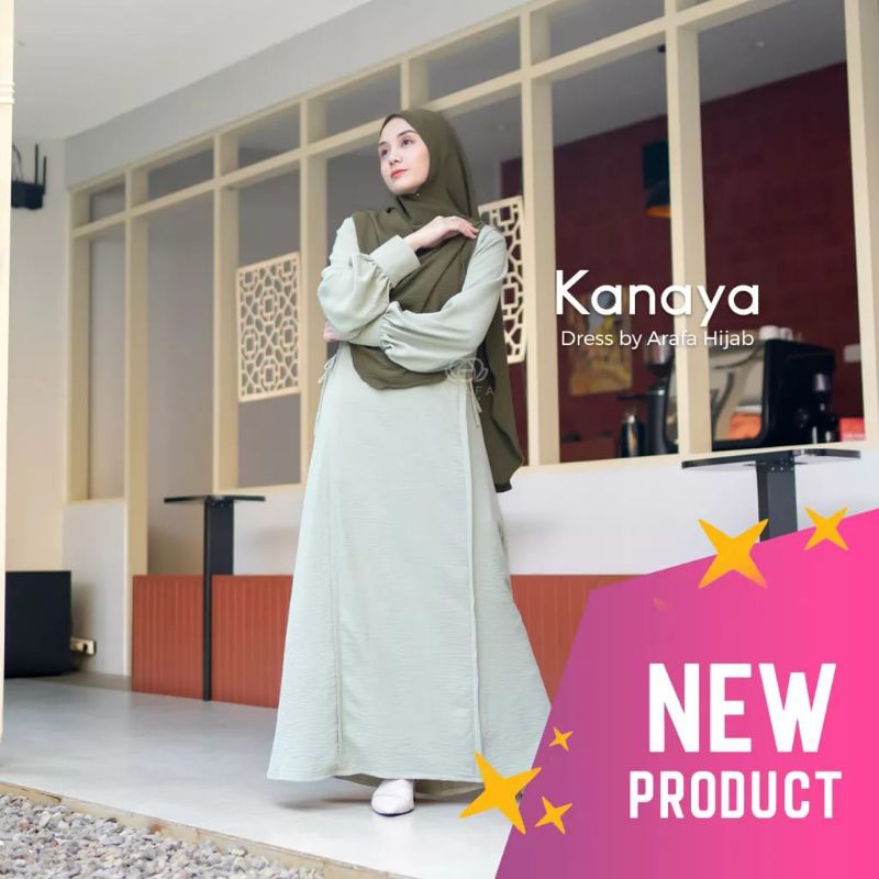 ARAFA HIJAB | KANAYA DRESS | gamis crinkle