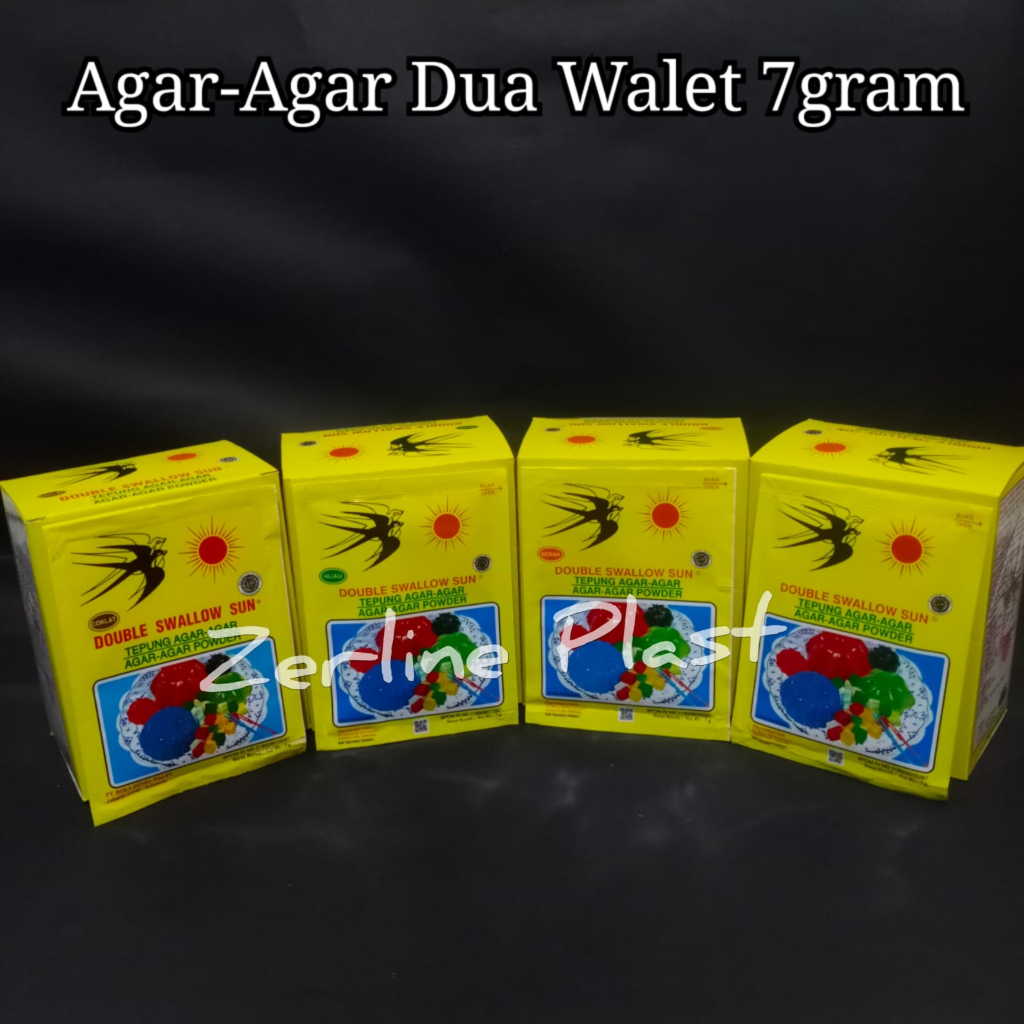 Agar Agar Double Swallow Sun 7gram - Agar Agar Powder Cap Dua Walet @1box