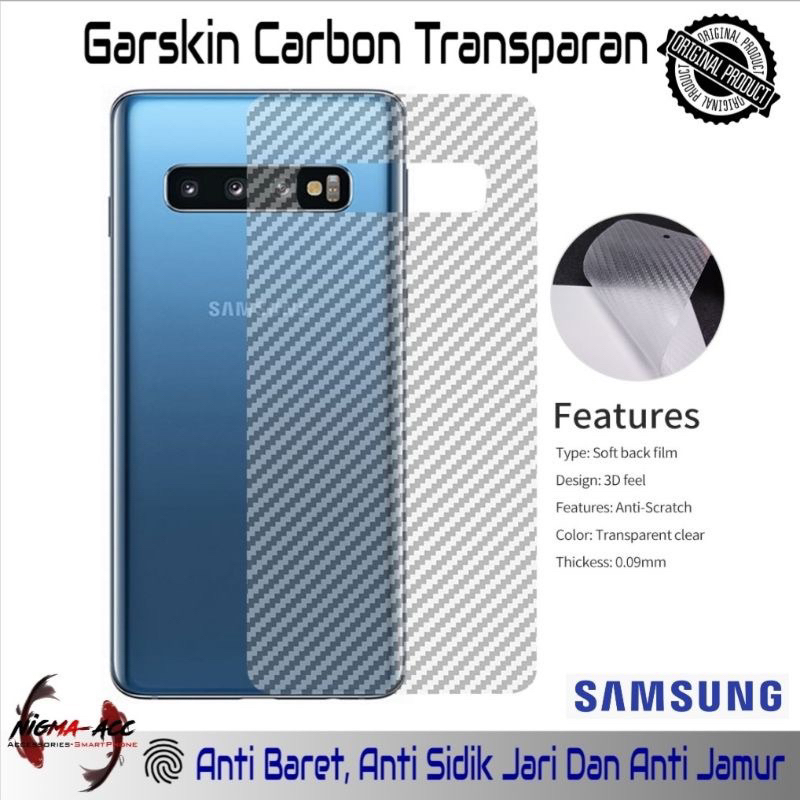 gark skin carbon samsung A73 A53 A23 A22 A12 A32 A52 A72 A71 A51 A31 A21S A10 A04E A04S A14 A10 A20 A3p A50 A70 anti gores belakang handphone