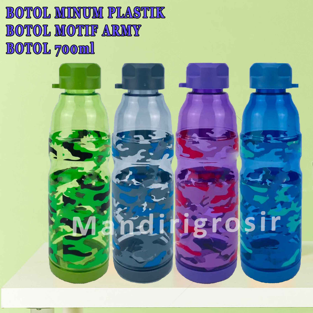 Botol Plastik* Botol Minum* Motif Army* 700ml* MM-154-2