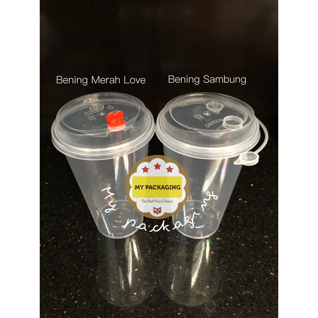 Gelas Boba / Cup PP Injection 400ml 14oz (Cup+Tutup+stopper) PREMIUM (Harga per 25set)