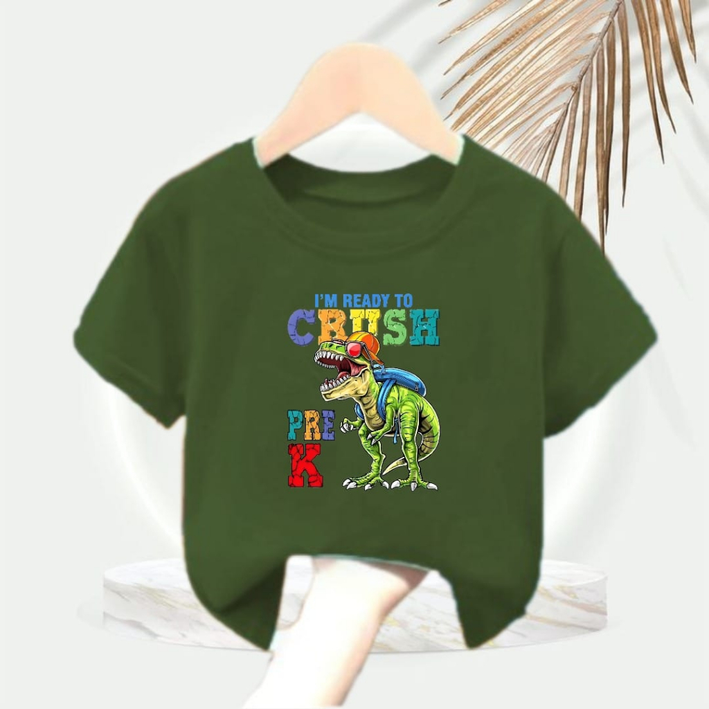 Kaos Anak Crush T Rex Vista Terry/Atasan Size S,M,L,XL