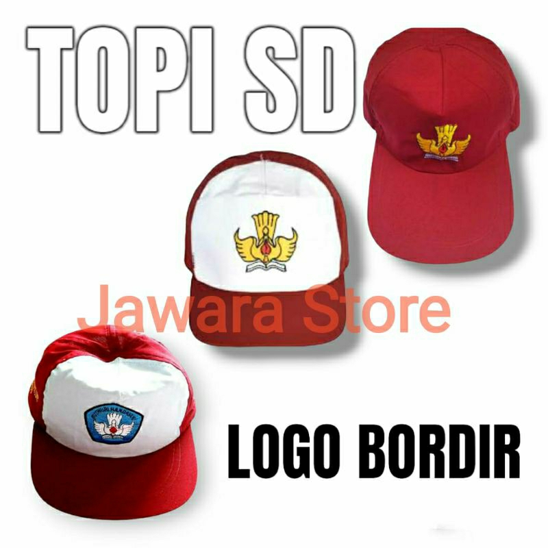 Topi SD Merah Putih Dasi