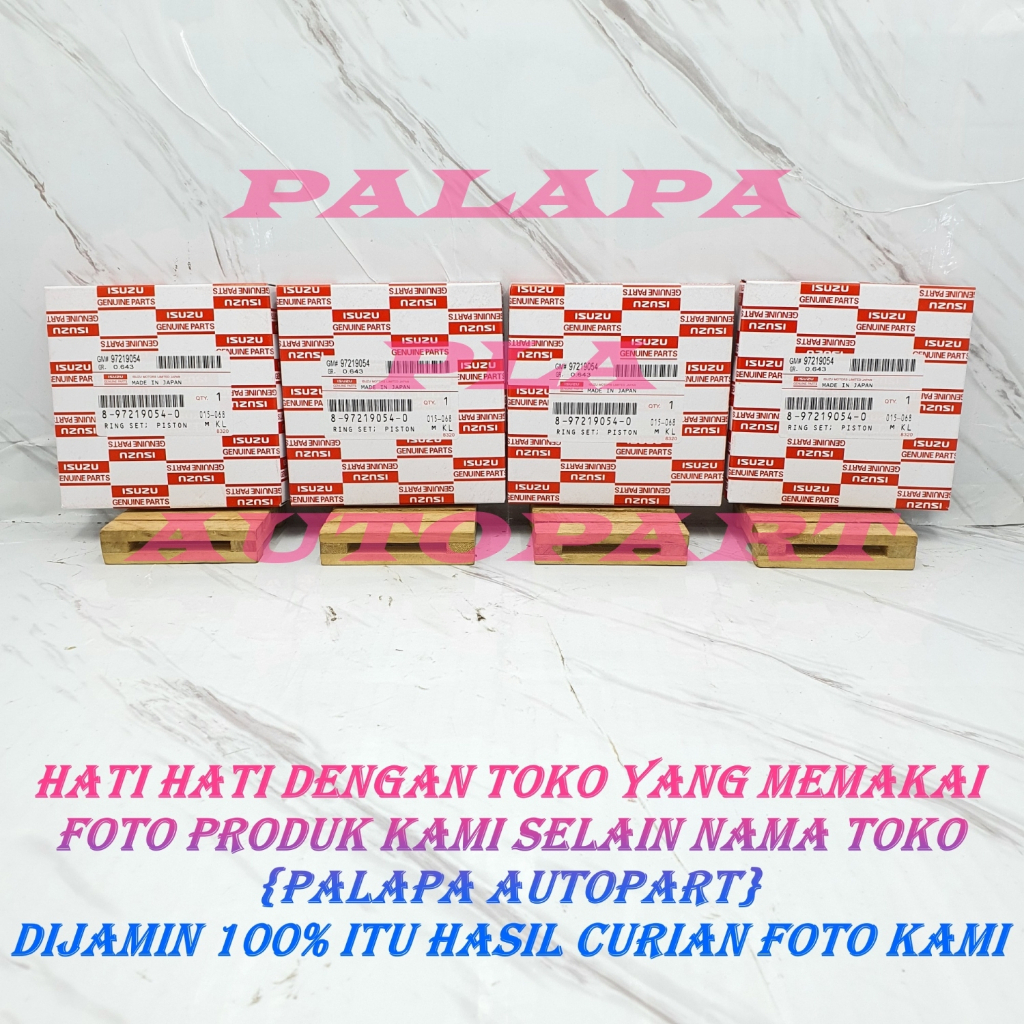 RING SEHER STANDAR STD ISUZU NKR71 4HG1 1SET UNTUK 4PISTON MOBIL