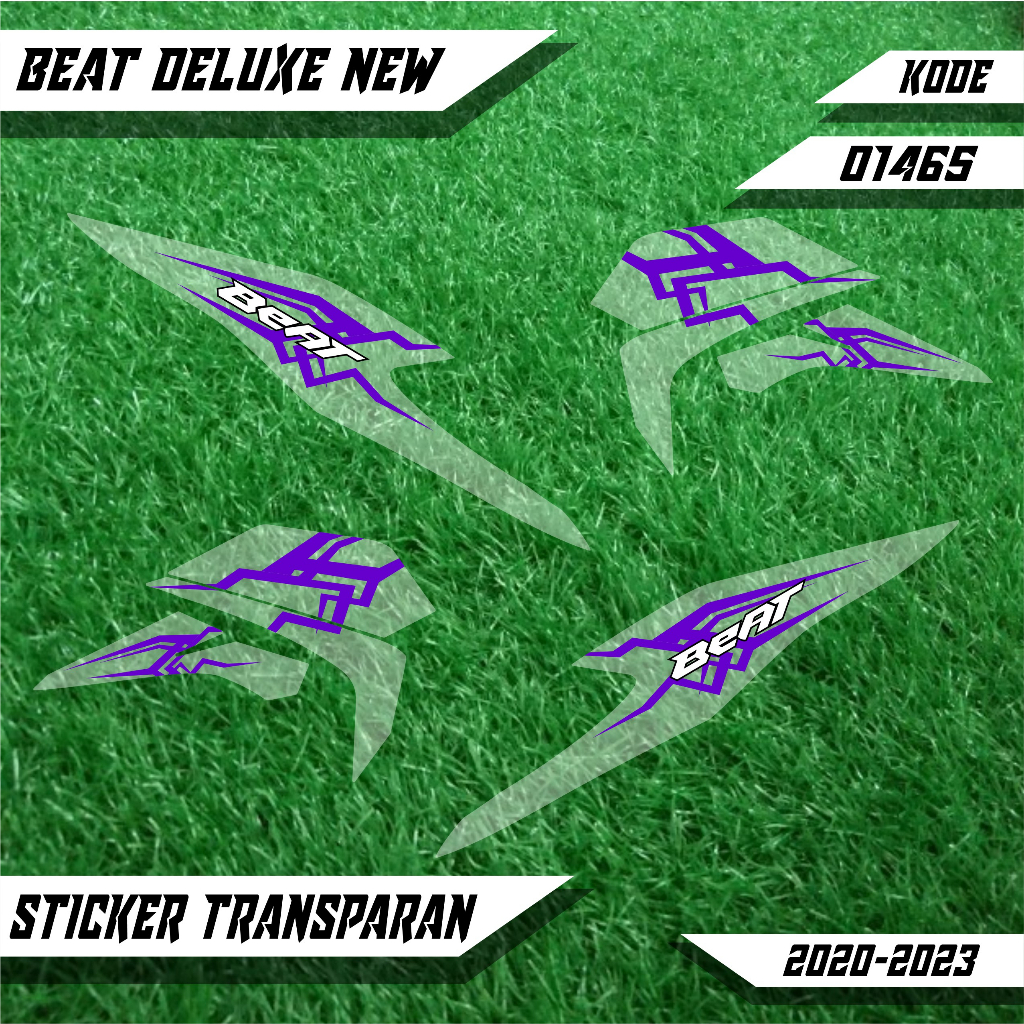 01465 sticker striping transparan sepeda motor honda beat deluxe