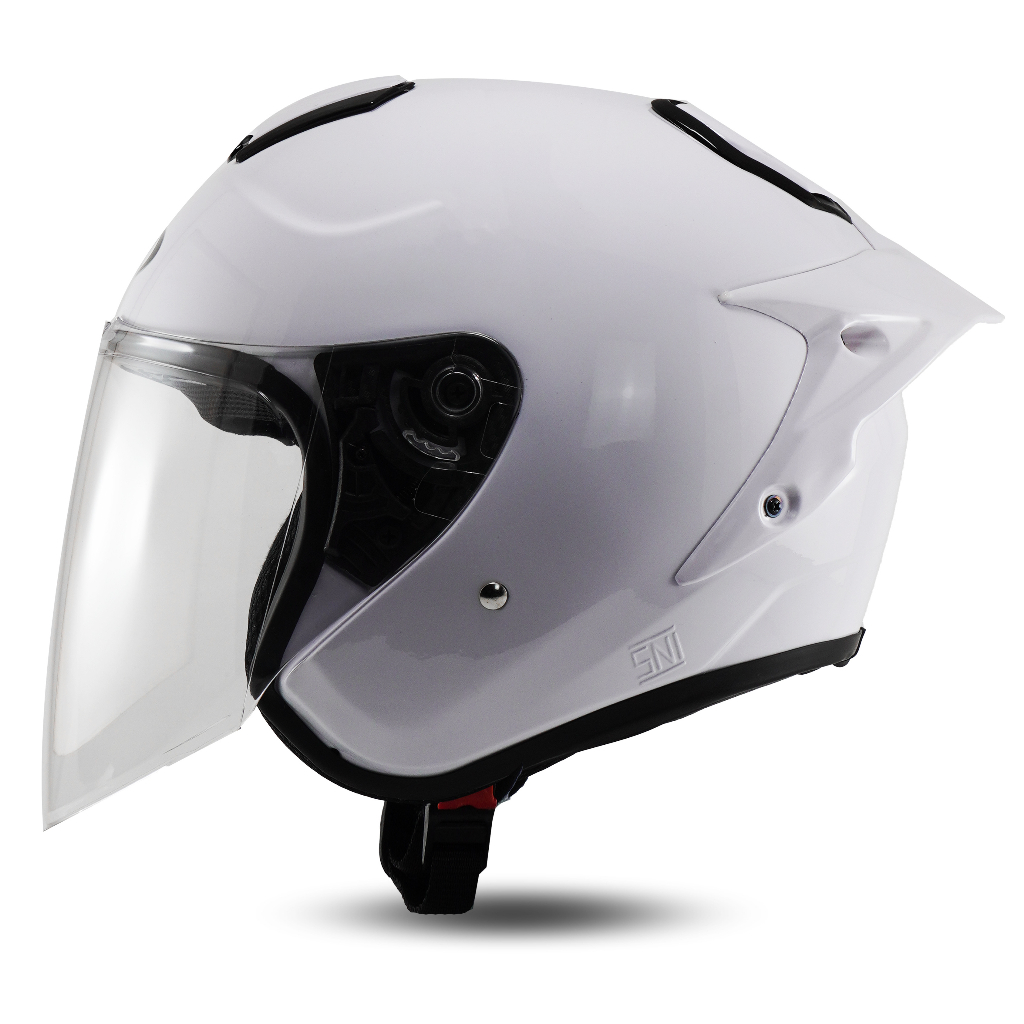Helm Half Face BIP PLAST KYOTO Putih / Helm PREMIUM Untuk Pria Dan Wanita Dewasa COD SNI DOT