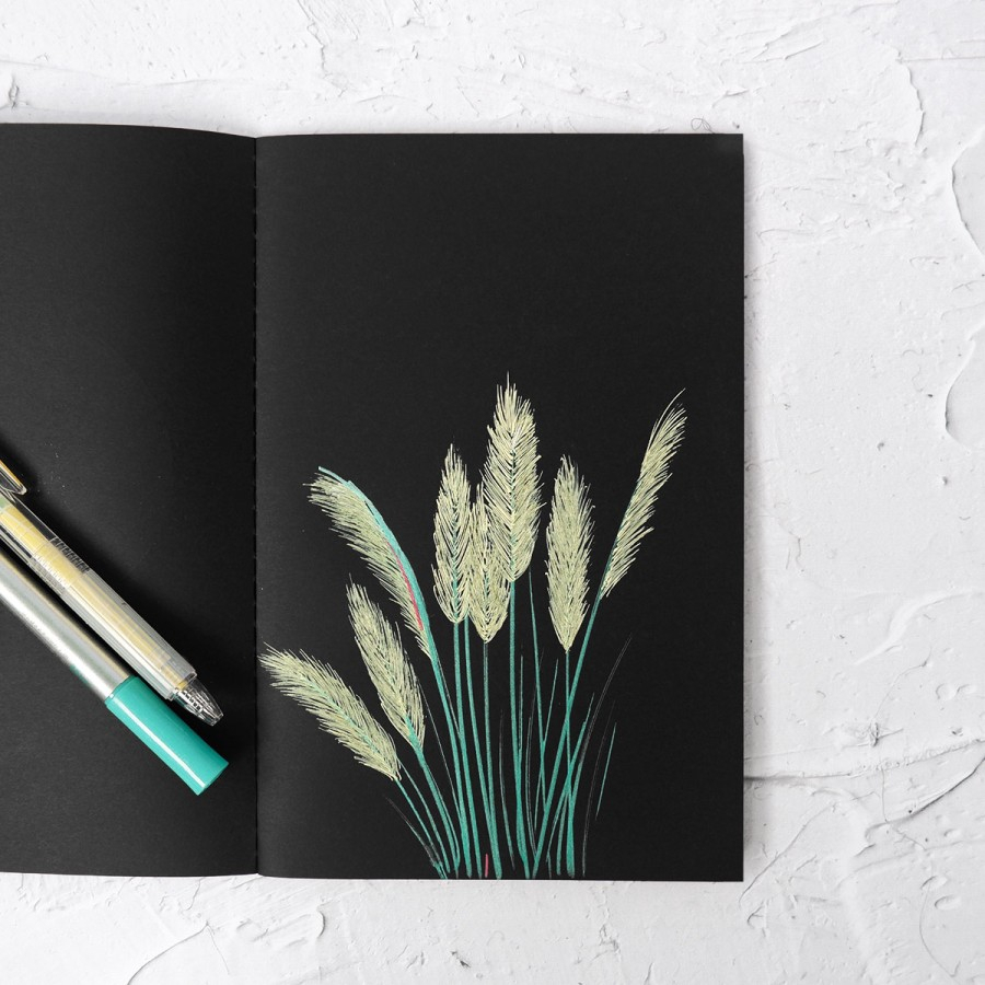 

PANMOMO SKETCHBOOK BLACK PAPER PLAIN A5 BUKU GAMBAR HITAM POLOS 80 GSM