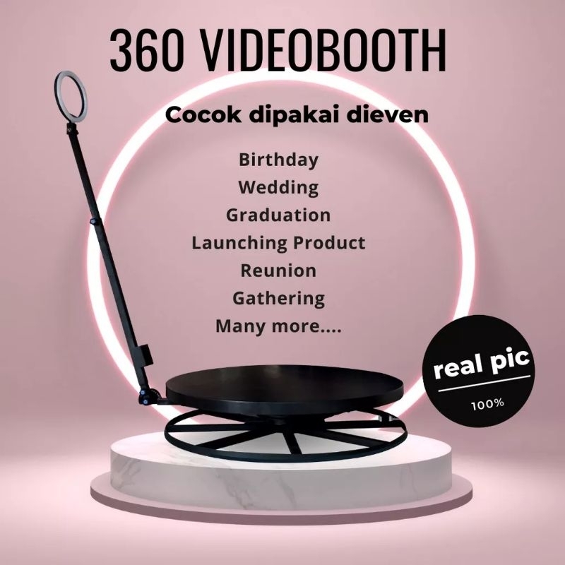 VIDEO BOOTH 360 FHOTO VIDEO 360 FREE PACKING KAYU