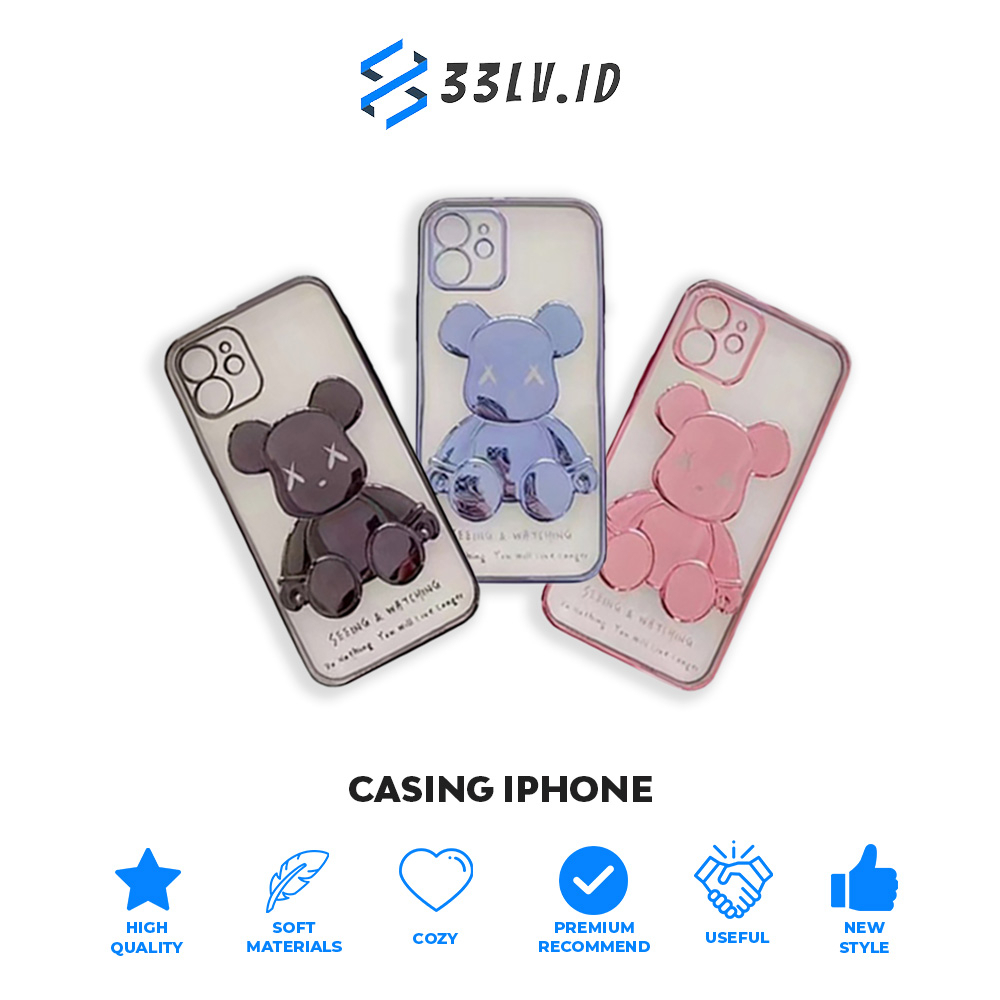 【33LV.ID】YS1505 CASE 3D CARTOON BEAR MOBILE PHONE CASE 11PRO/11PROMAX/12/12PRO/12PROMAX/13/13PRO/13PROMAX SE 2022