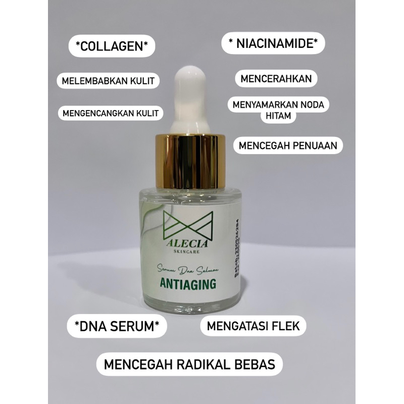 Serum Dna Salmon Anti Aging BPOM&amp;HALAL (SERUM PENCEGAH FLEK,PERAWATAN FLEK &amp; PERAWATAN PASCA/SETELAH FLEK)