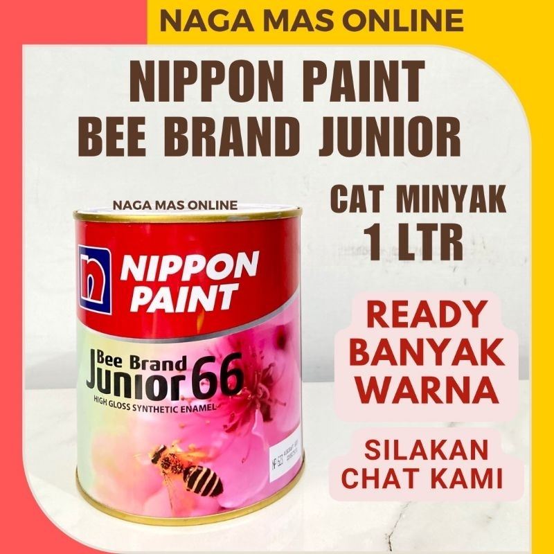 BEE BRAND JUNIOR 1KG NIPPON PAINT WARNA HIJAU ABU DAN HITAM CAT KAYU DAN BESI / CAT MINYAK NIPPON PAINT