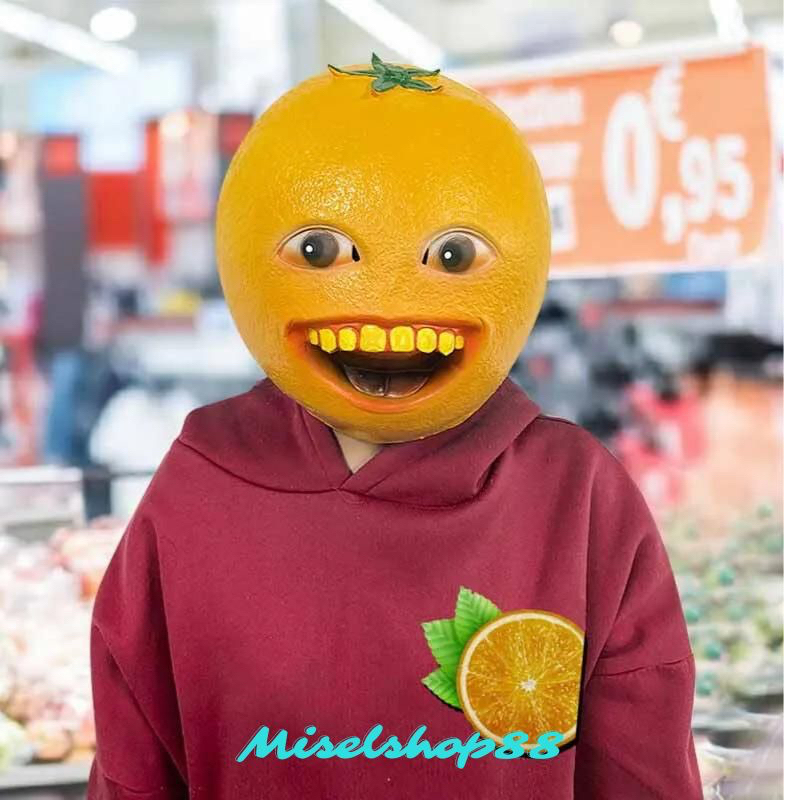 topeng latex meme jeruk annoying orange mask