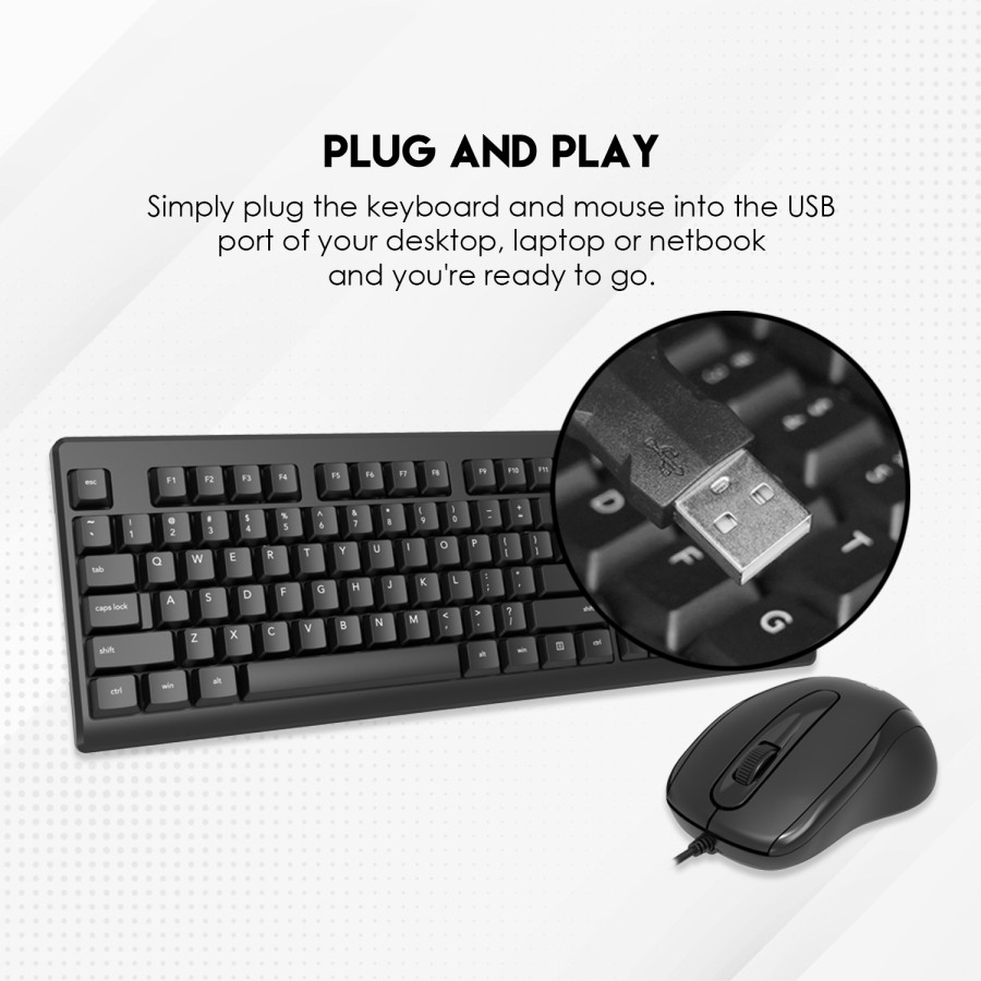 Fantech GO KM103 / KM-103 Combo Keyboard Mouse Office