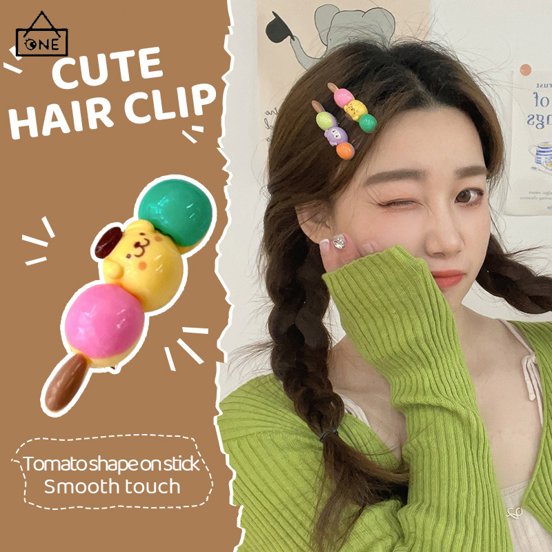 COD❤️Jepit Rambut Sanrio Lucu Wanita Korea Berwarna Permen Dan Lapang Klip Poni Samping