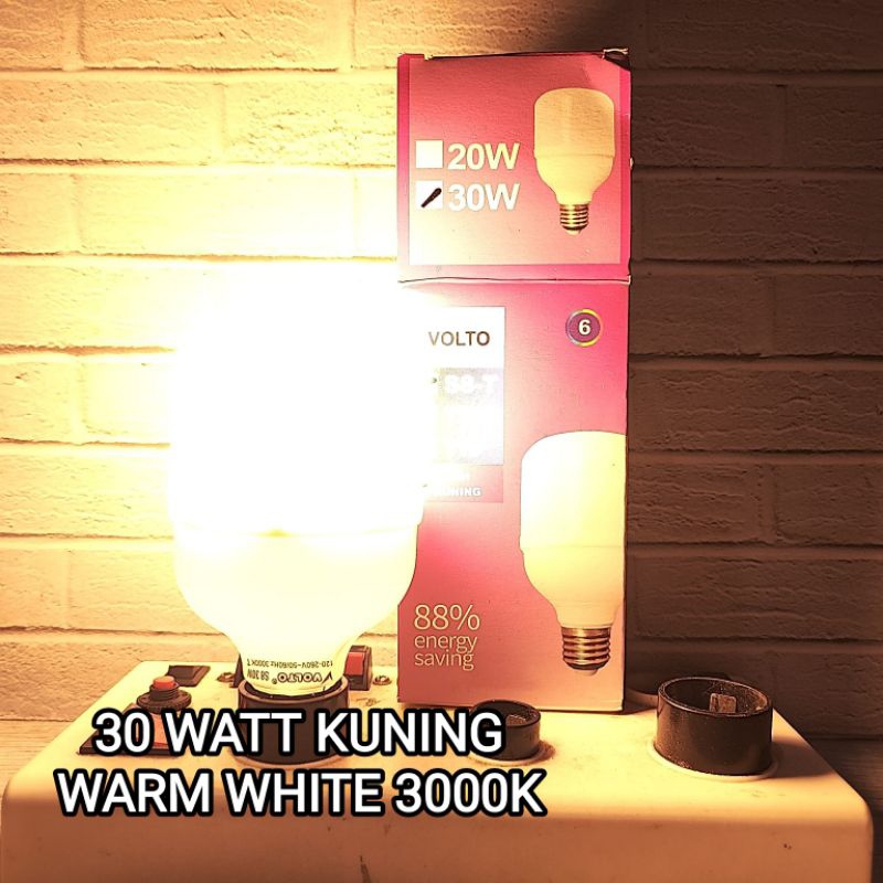 LAMPU LED MURAH 5W 10W 15W 20W 30W 40W CAHAYA PUTIH &amp; KUNING WARM WHITE 3000K BAGUS KUALITAS TERJAMIN