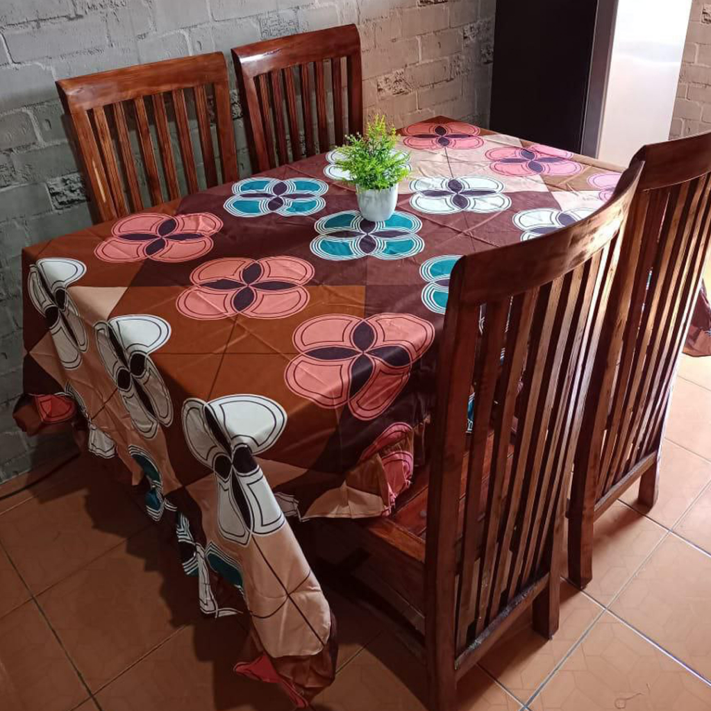 [✅COD] Taplak Meja Makan Kain 140x220 Model Rumbai Aneka Motif Dekorasi Dapur Perlengkapan Rumah