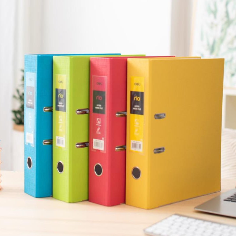 

R2GO - Deli WB20330 / WB20340 Ordner Lever Arch Ukuran F4 / Ordner Folio / Lever Arch File Folio / Lever Arsip / Arsip / Tempat Penyimpanan Dokumen