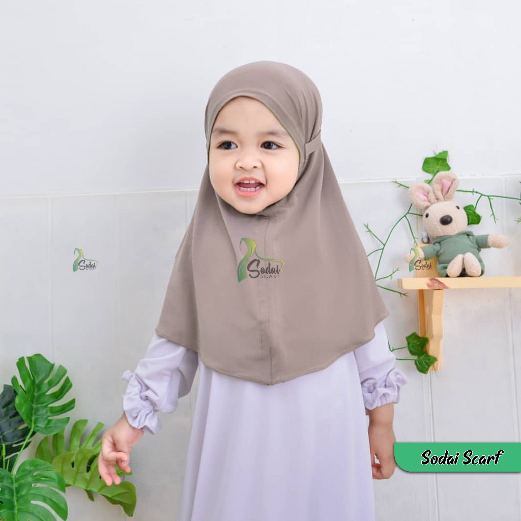 Bergo Maryam Anak Jersey Tali 0 - 3 Tahun