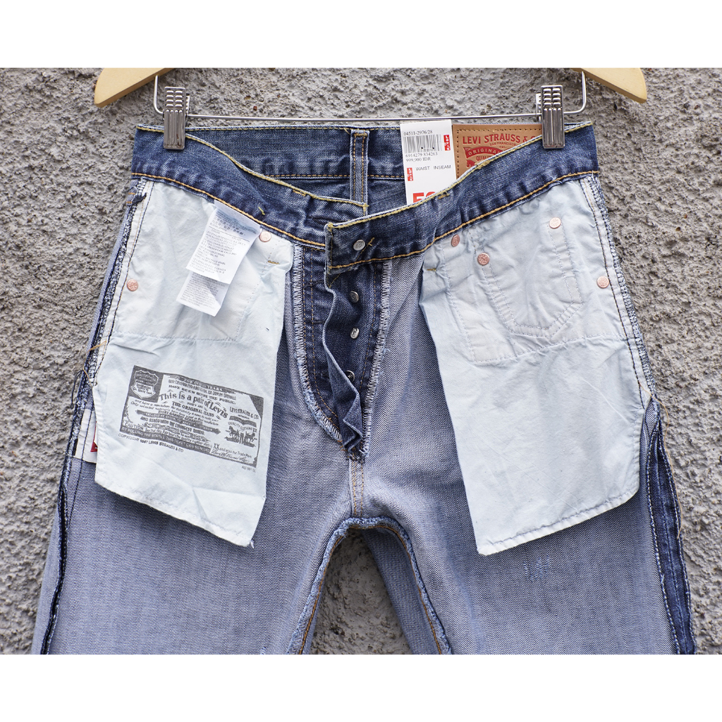 Levis 501 Destroy - Celana Jeans Pria - Bonus Paperbag