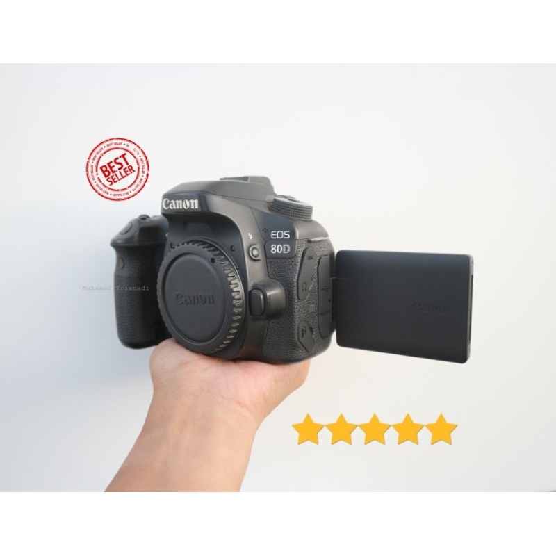 Camera Kamera DSLR SLR Canon Eos 80D Body Only Hitam Mulus Murah