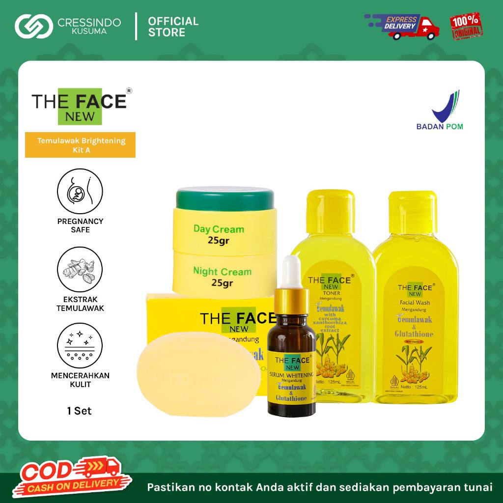 (Paket Wajah) THE FACE Temulawak Day and Night Cream | Toner | Serum | Facial wash | Tamanu Oil
