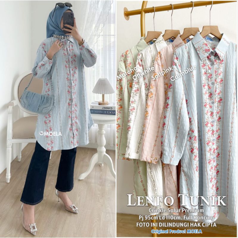 Tunik Atasan Rayon Kombinasi Motif Original Moela [Keivi Ghea]