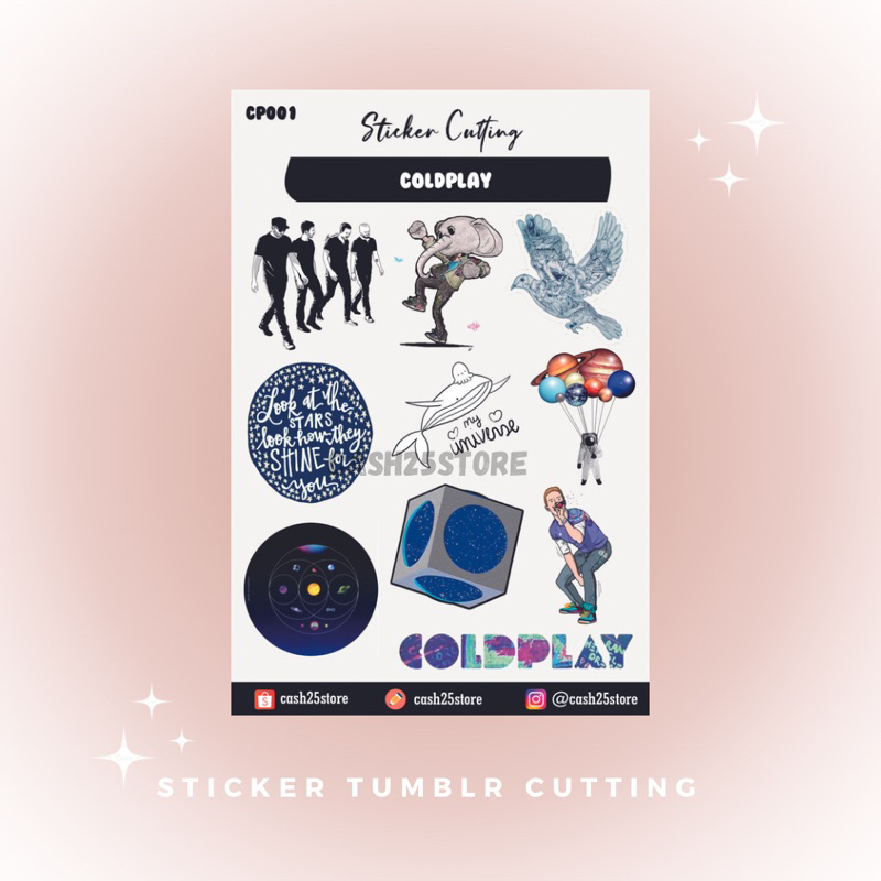 

COLDPLAY CUTTING STICKER PACK