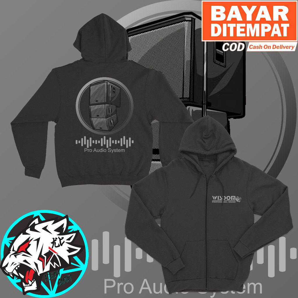 JAKET ZIPPER WISDOM PROFESSIONAL SOUND SYSTEM BIG SIZE JUMBO JAKET SOUND SYSTEM WISDOM
