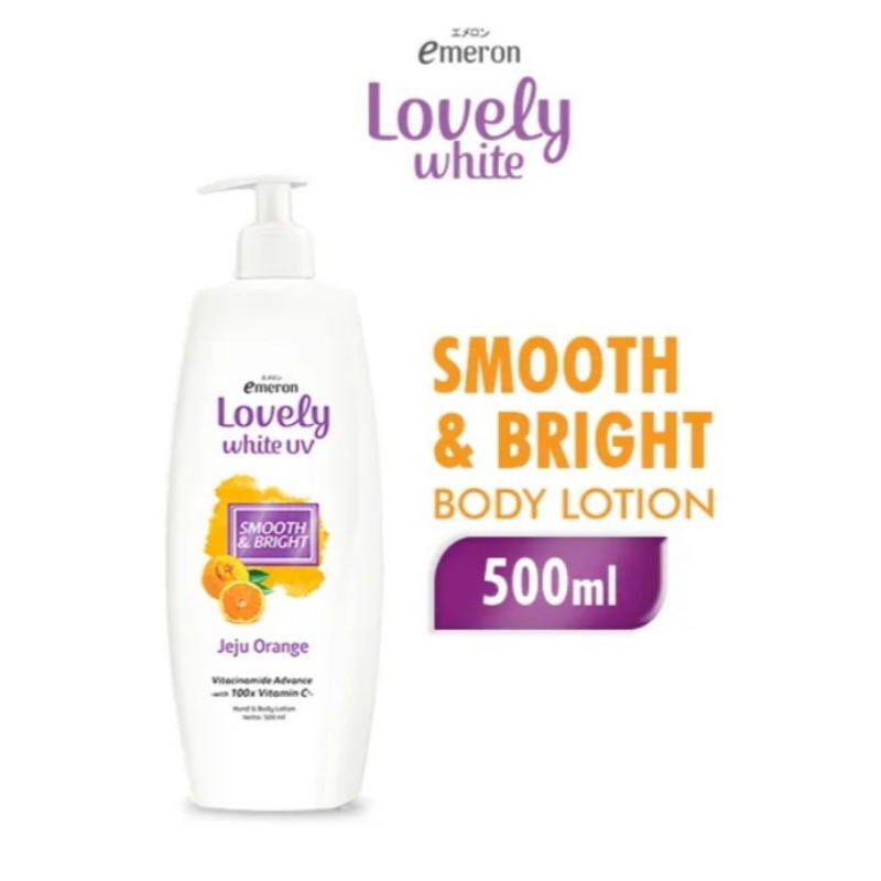 emeron lovely hand &amp; body lotion Smooth bright botol 500ml / emeron lovely hand &amp; body lotion 500ml