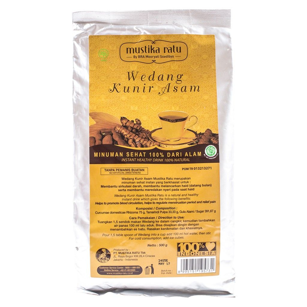 

Mustika Ratu Wedang Kunir Asem Serbuk Sachet @ 500 gram