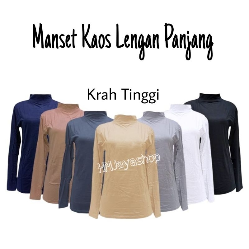 Manset Kaos Lengan Panjang Wanita Ukuran L Inner Kaos Bahan Rayon