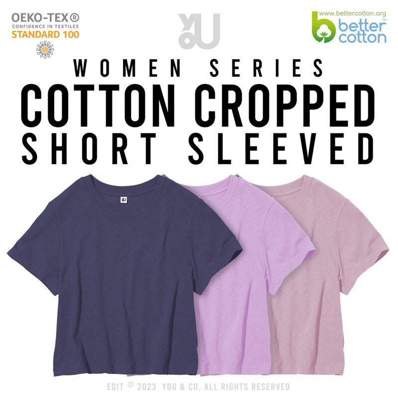 KAOS POLOS CROP TOP WANITA COTTON COMBED 24S  PREMIUM T-SHIRT KOREA LIKE UNIQLO