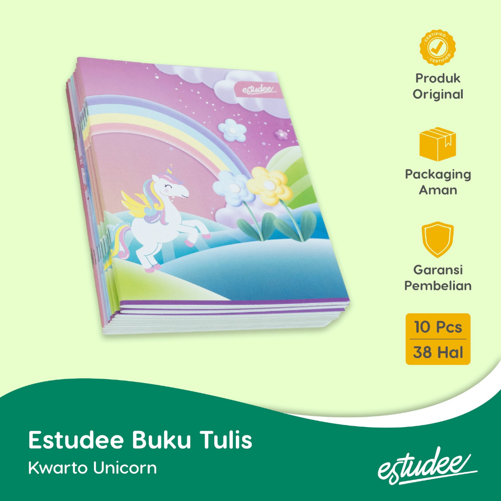 

ESTUDEE I BUKU TULIS KWARTO 38 UNICORN ISI 10