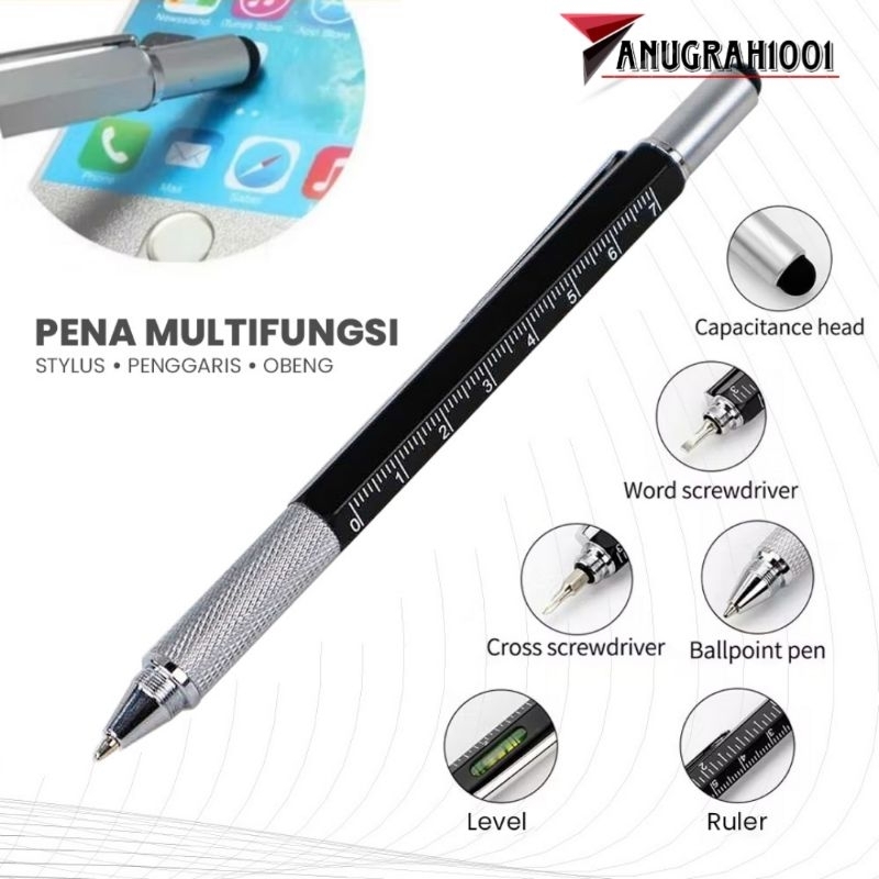 

Pulpen 5 in 1 Multifungsi Pena Plastik Stylus + Penggaris + Level + Obeng 5in1/ Pulpen Pena 5in1 Pena Multifungsi Stylus Penggaris Obeng