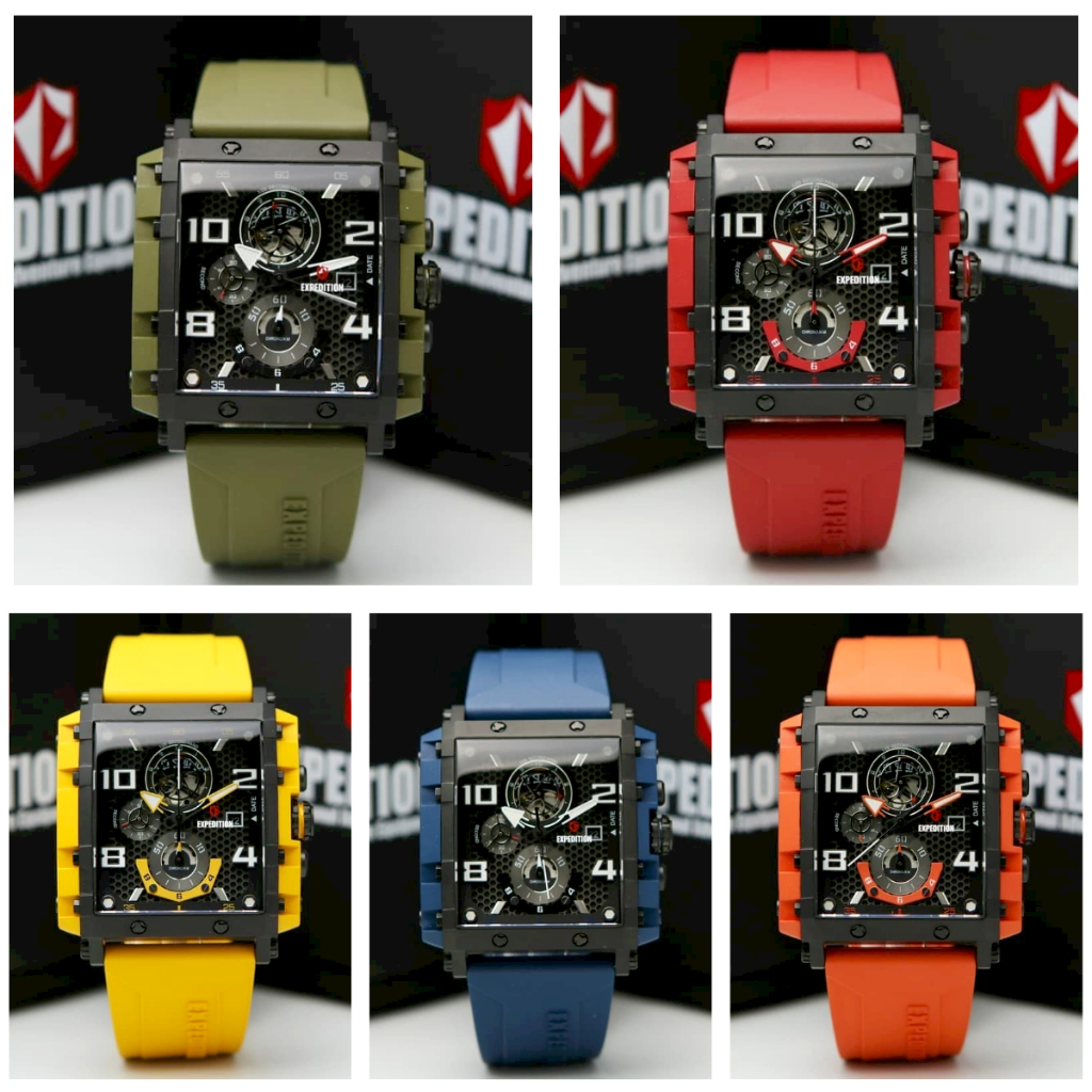 JAM TANGAN PRIA EXPEDITION E6757 / 6757 - ORIGINAL - TALI KARET