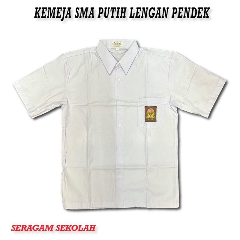 Kemeja / Baju Putih SMA Anak - Lengan Pendek &amp; Panjang