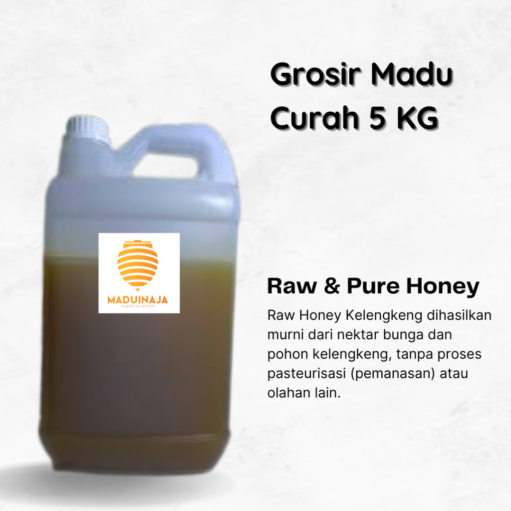

Grosir Madu Murni Kelengkeng 5 KG Madu Asli Nektar Bunga