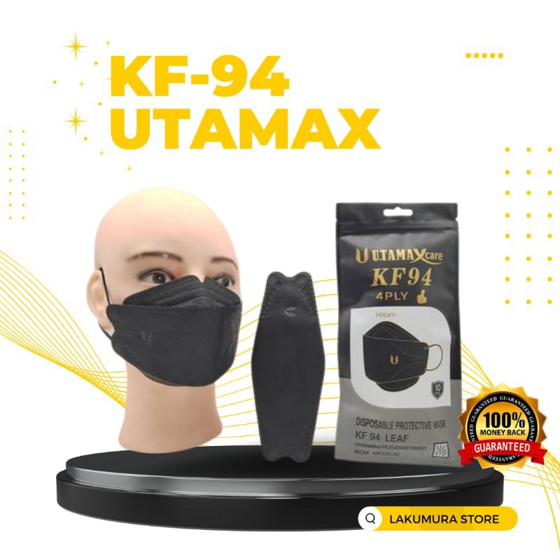 Masker KF 94 Utamax 4 Ply Original Premium Quality Diposable Face Mask Isi 10 Pcs