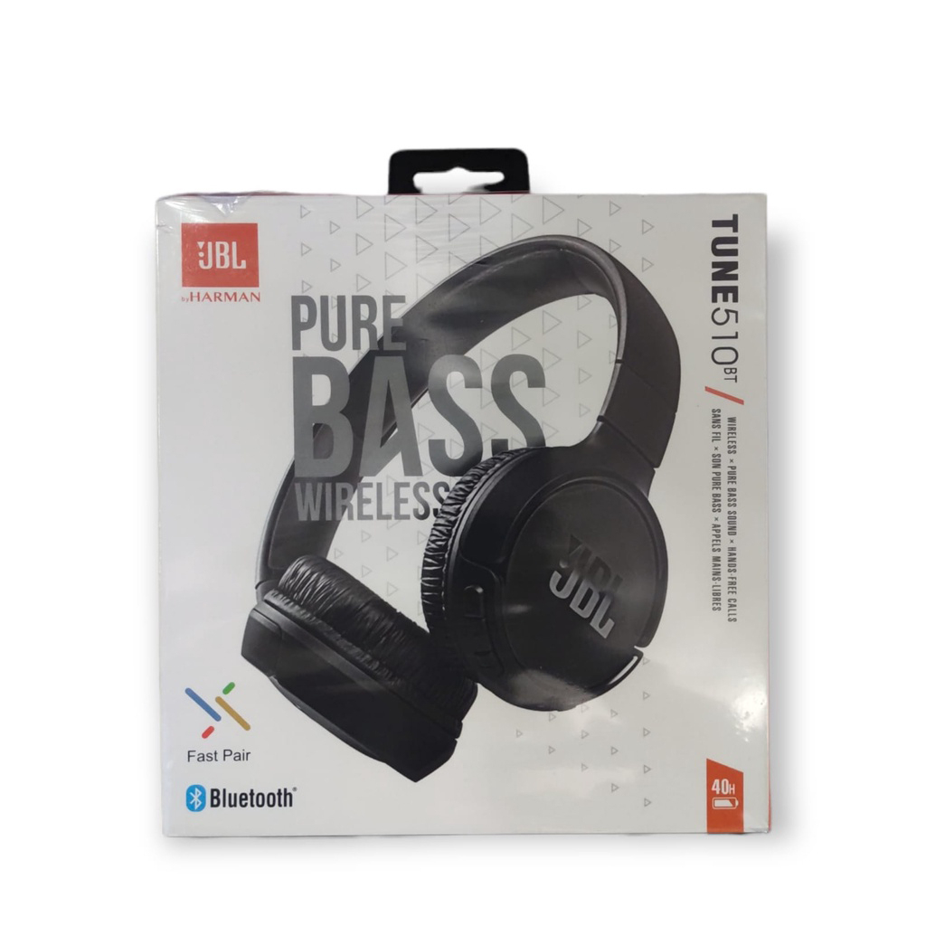 JBL Tune 510BT Wireless Headphones with Purebass Sound Over EAR