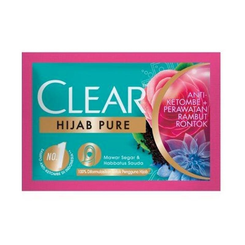 CLEAR Hijab Anti Dandruf Hair Fall Shampoo pink [9 mL/12 Sachet]